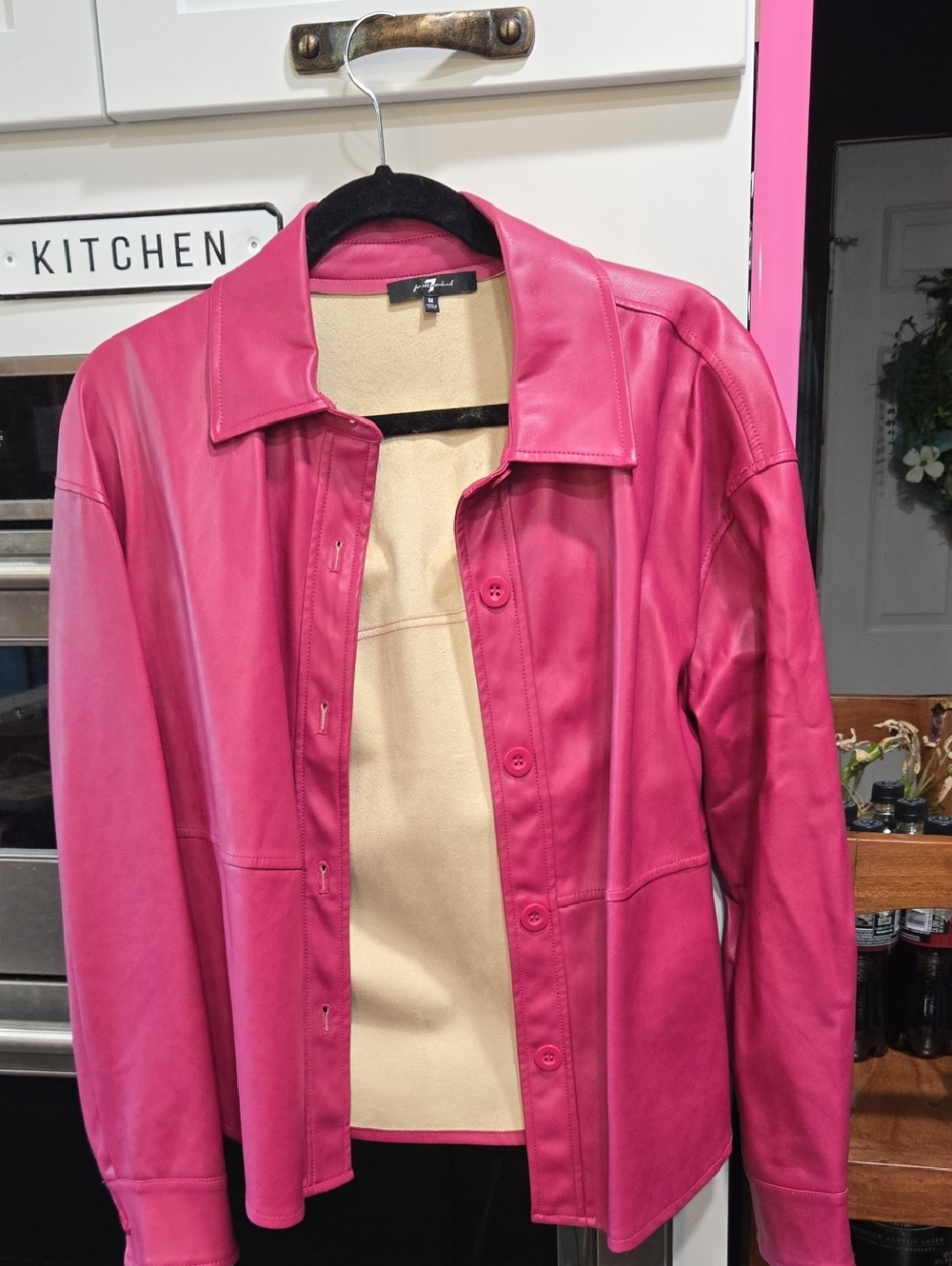 Women's Pink  Button-Front Jacket
